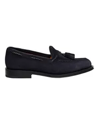 Santoni Wildleder-Loafers mit Quasten Blue