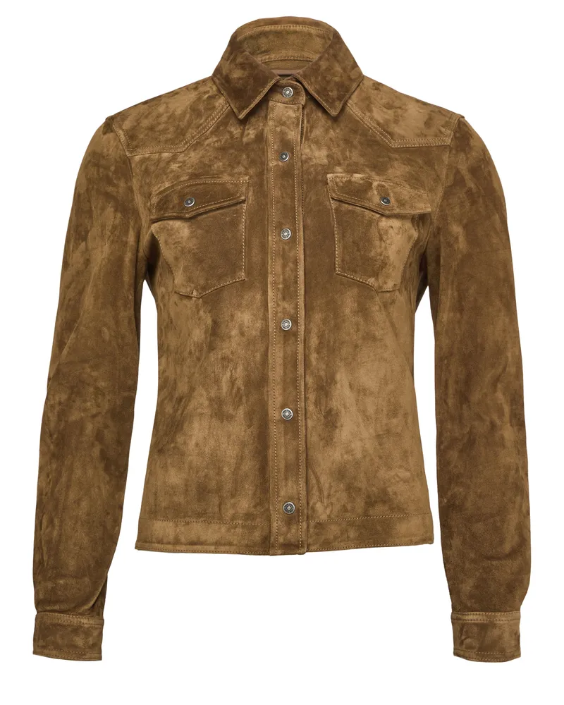 Tom Ford Westernhemd aus Kaschmir und Wildleder 