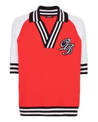 Balmain Strick-Poloshirt College Baseball Red