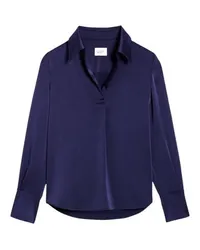 Claudie Pierlot Fließende Satinbluse Blue