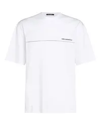 Karl Lagerfeld Reflektierendes T-Shirt mit Karl-Umriss White