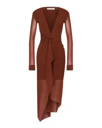 Philosophy Di Lorenzo Serafini Kleid Brown