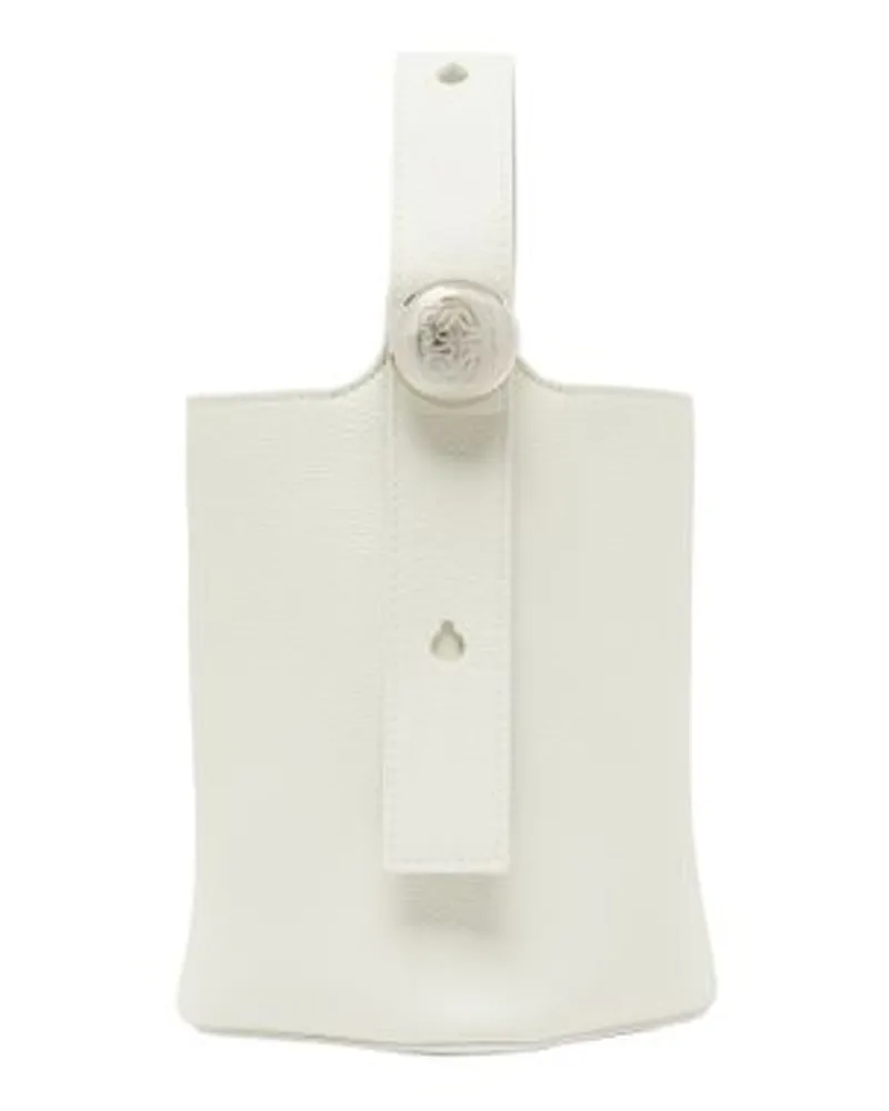 Loewe Mini Pebble Bucket Bag White