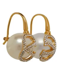 Valentino Garavani Ohrringe Vlogo Signature Pearl Gold