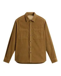 Woolrich Stückgefärbte Hemdjacke Brown