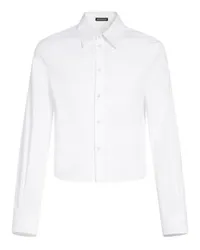 Ann Demeulemeester Abgerundetes, schmales Hemd Alberik White