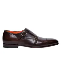 Santoni Schuhe mit Doppelschnalle Brown