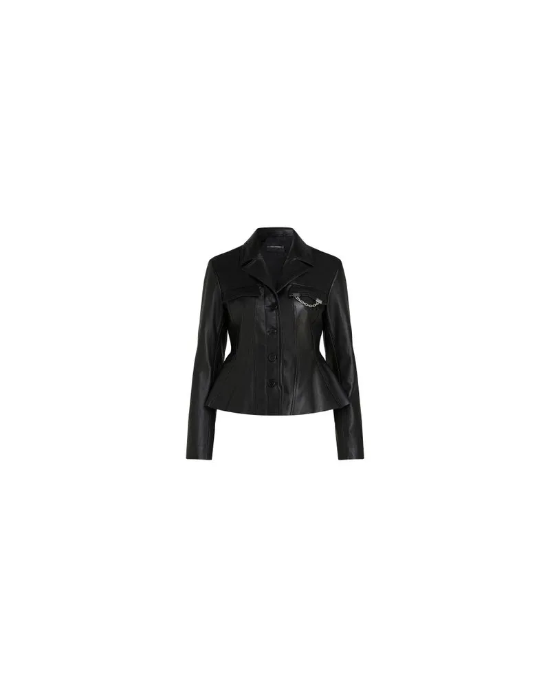 Karl Lagerfeld Karl Studio Lederjacke Black