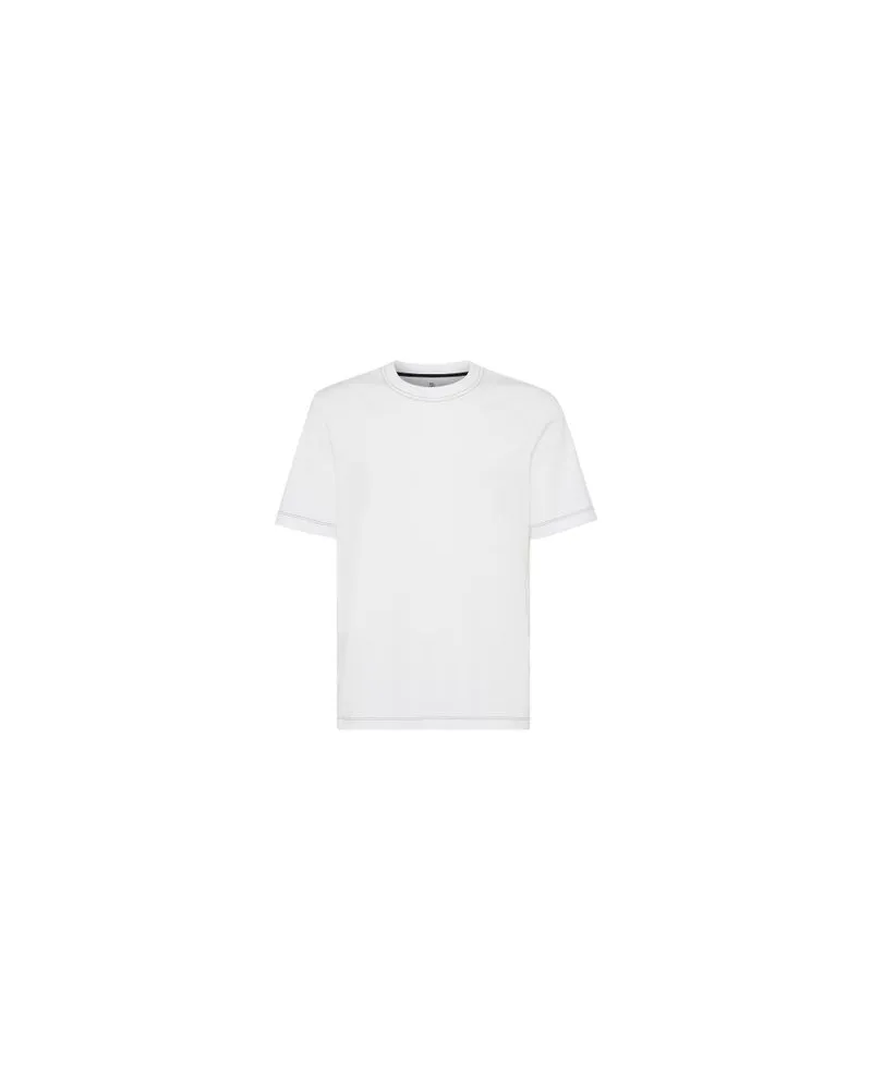 Brunello Cucinelli Rundhals-T-Shirt White