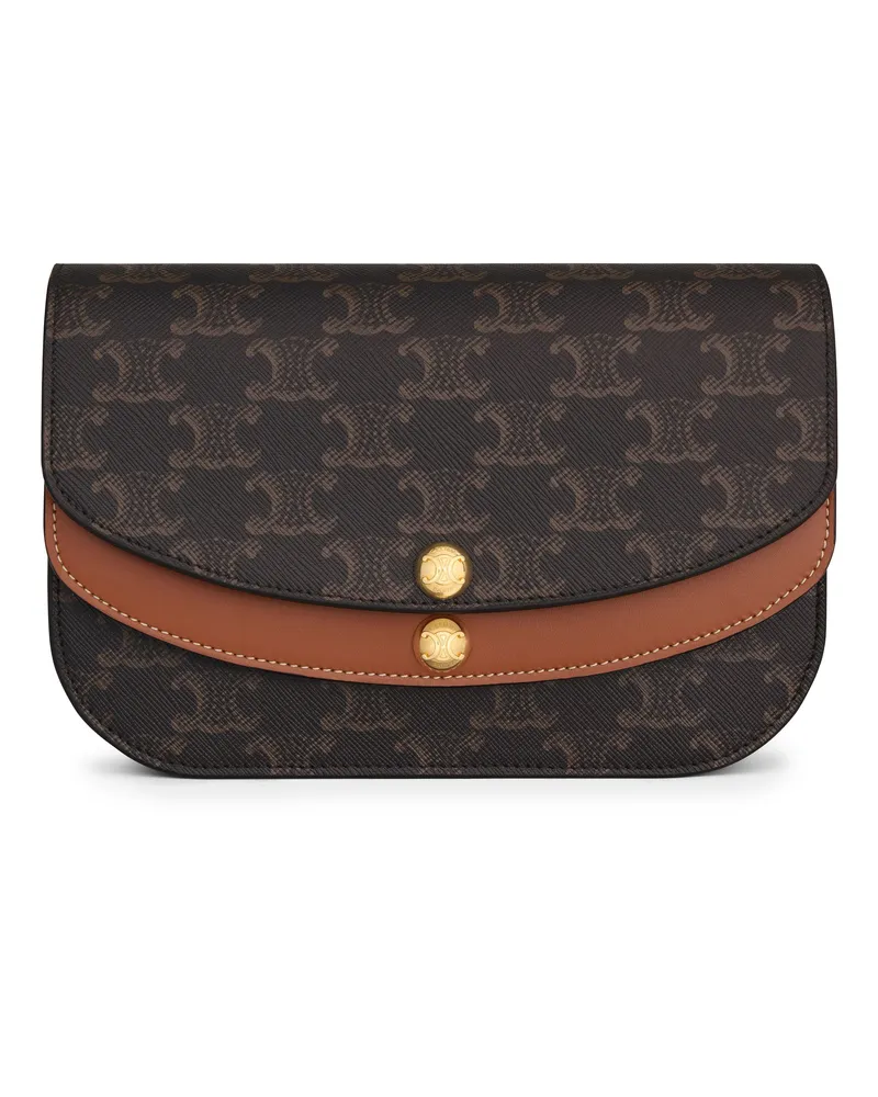Celine Duo brieftasche mit trageriemen aus Triomphe 