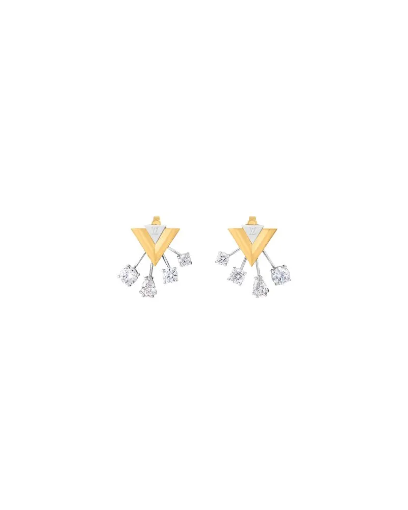 Louis Vuitton V for Vuitton Earrings Gold