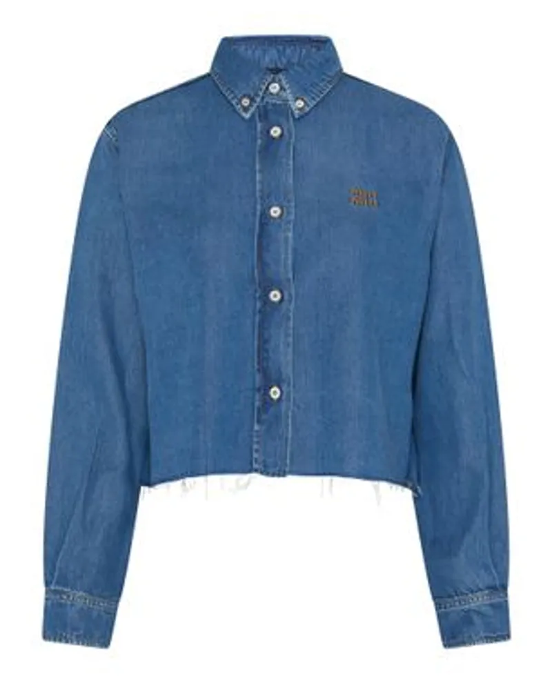 Miu Miu Chambray-Hemd Blue