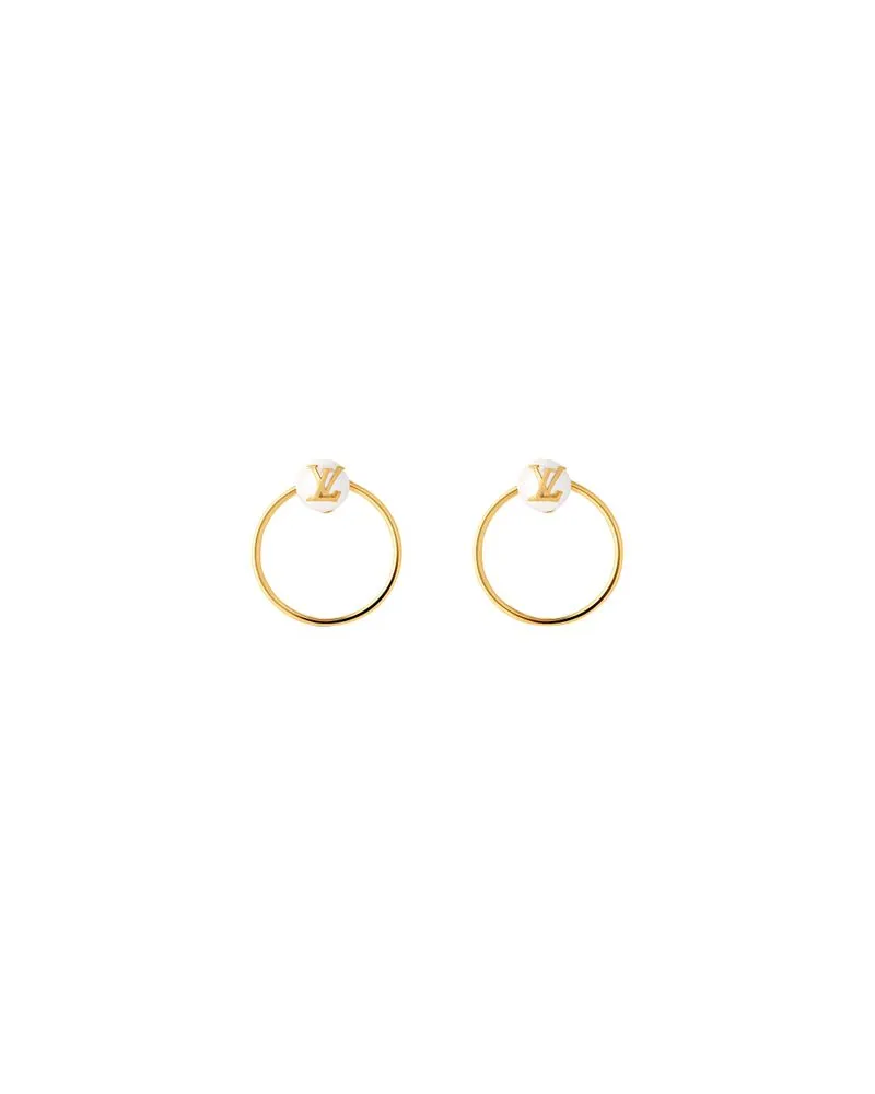 Louis Vuitton LV Eclipse Pearls Earrings Gold
