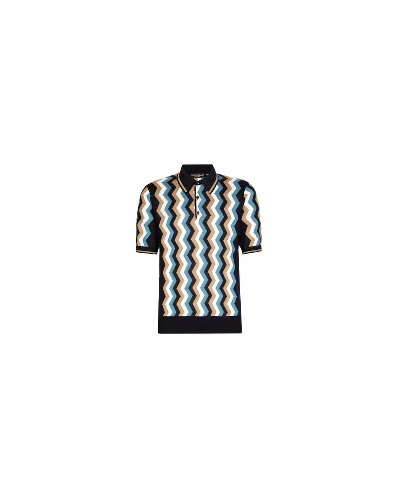 Dolce & Gabbana Poloshirt mit kurzen Ärmeln Multicolor