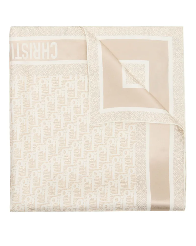 Dior Quadratisches  Oblique Natte 70 Tuch Beige