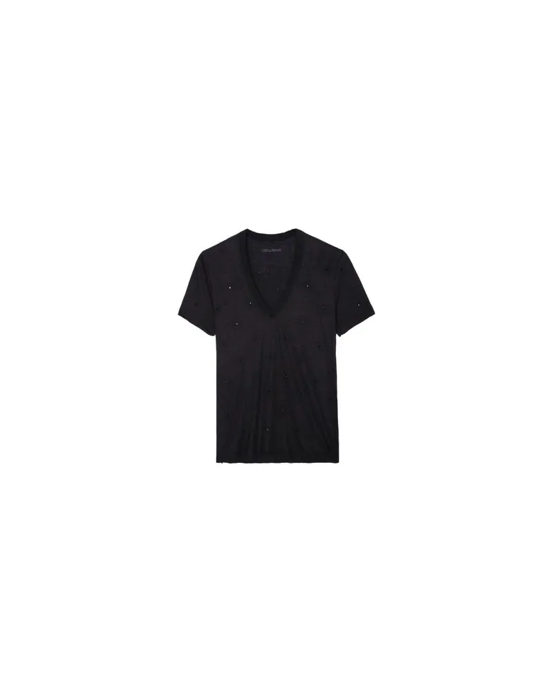 Zadig & Voltaire T-Shirt Wassa Strass Black