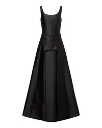 Alberta Ferretti Mikado-Kleid Black