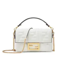 Fendi Baguette Mini Tasche White