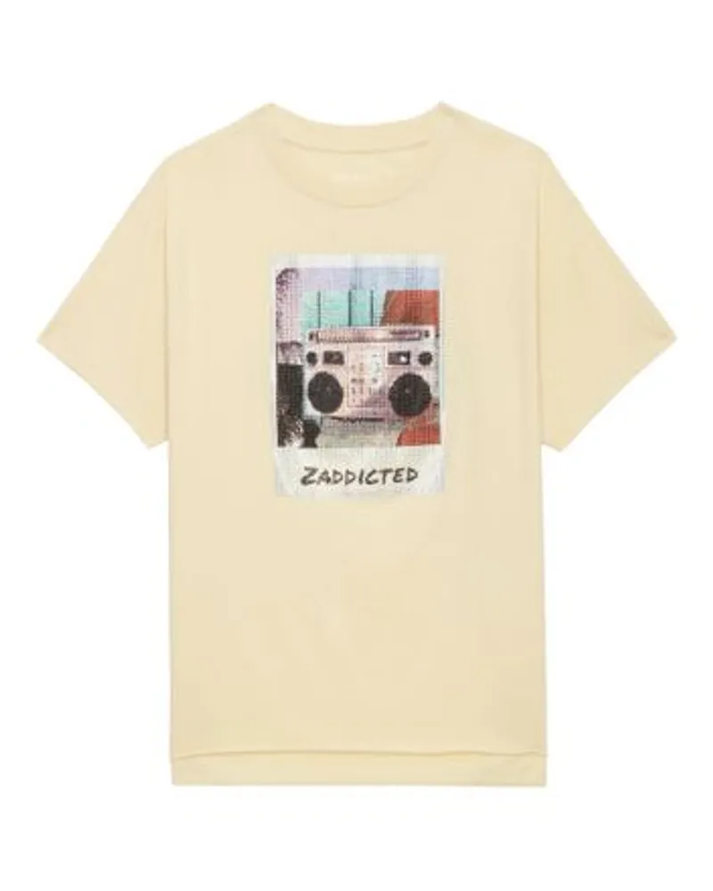 Zadig & Voltaire T-Shirt Tommer Fotoprint Strass Yellow
