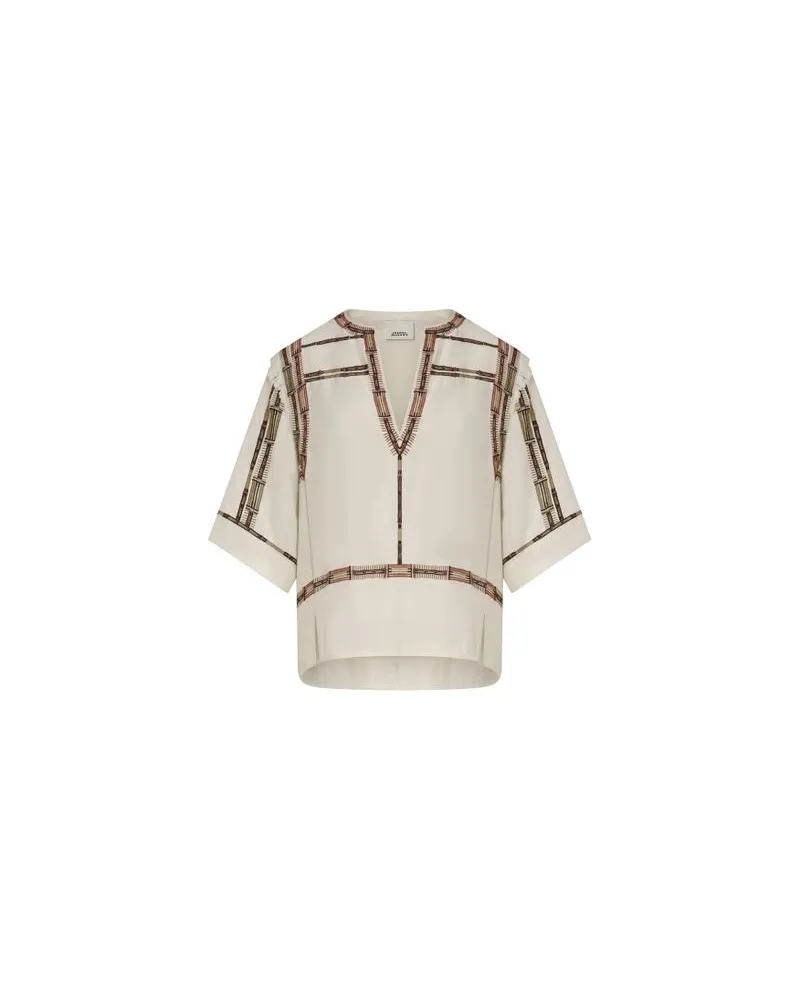 Isabel Marant Kurzärmelige Bluse Fiosa Off-white
