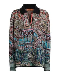 Missoni Oversized Strick-Poloshirt Multicolor