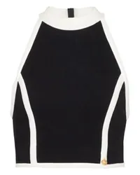 Balmain Zweifarbiges Top Black