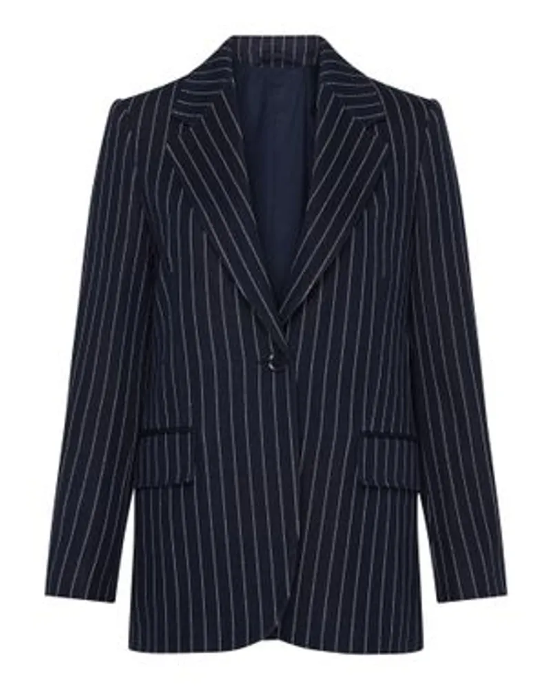 Max Mara Ein-Knopf-Blazer Aceri Blue