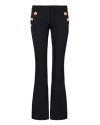 Balmain Flare-Hose mit Knöpfen Black