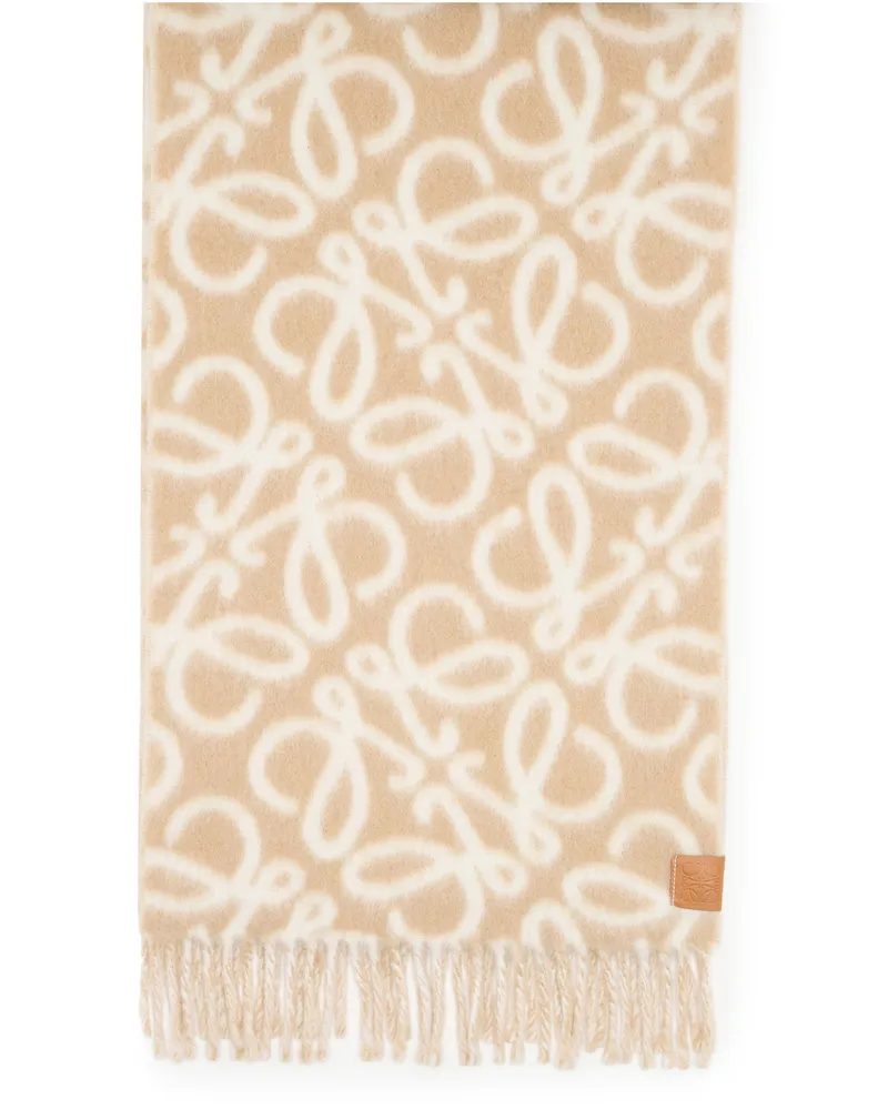 Loewe Schal Anagram Beige