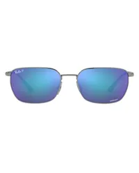 Ray Ban Irregular-Sonnenbrille RB4361 RB3684CH Chromance Metallized