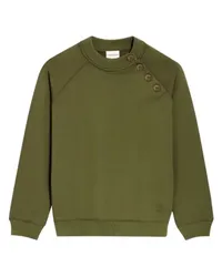 Claudie Pierlot Sweatshirt mit Knopfbesatz Green