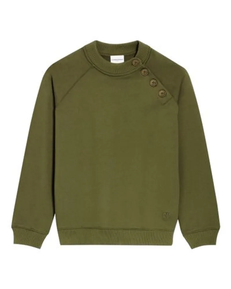 Claudie Pierlot Sweatshirt mit Knopfbesatz Green