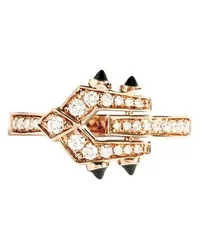 STATEMENT Ring Spike pm Diamanten, Roségold 18 Karat & schwarzer Achat Gold