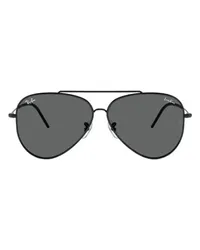 Ray Ban Pilot-Sonnenbrille Aviator Reverse Black