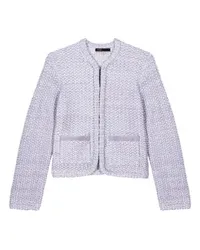 Maje Strick-Cardigan in Tweed-Optik Black