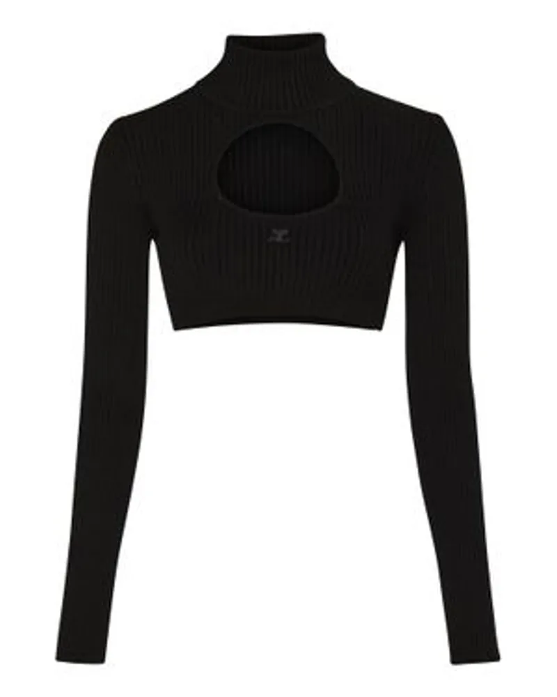 Courrèges Rundhalspullover Black