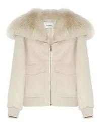 Yves Salomon Kurze Jacke Beige