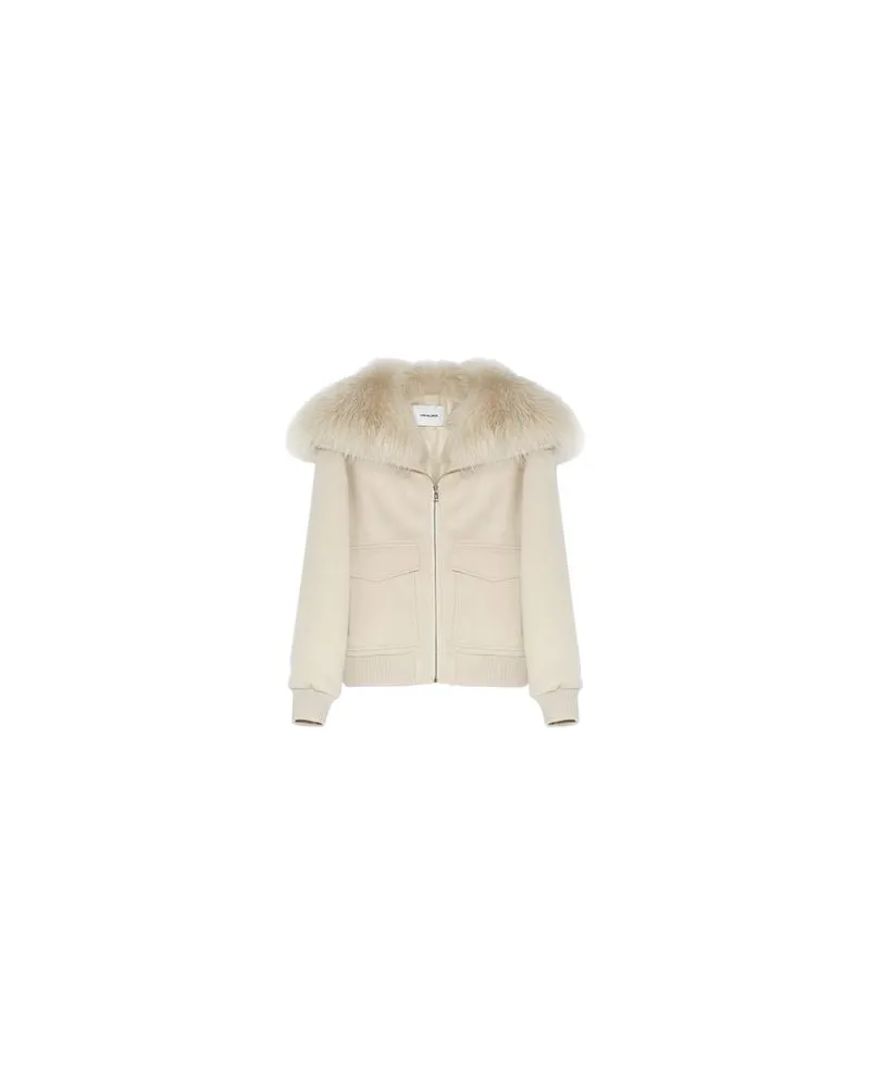 Yves Salomon Kurze Jacke Beige