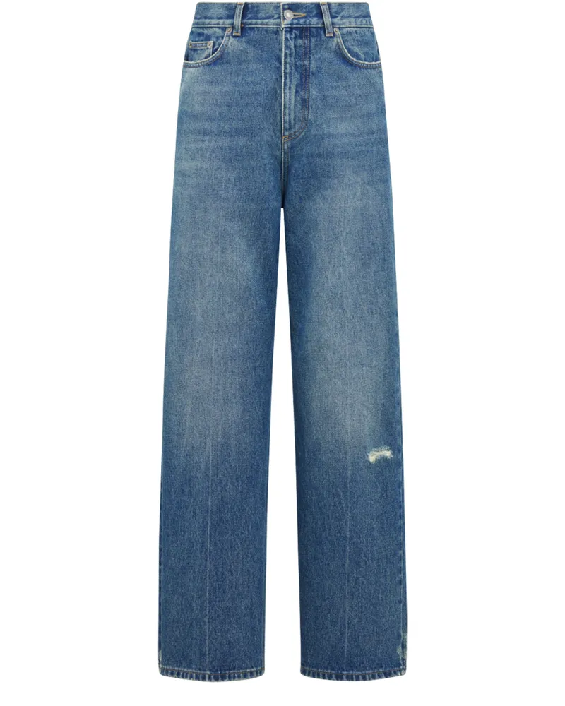Dior Ausgestellte Jeans Stonewashed Baumwolldenim 