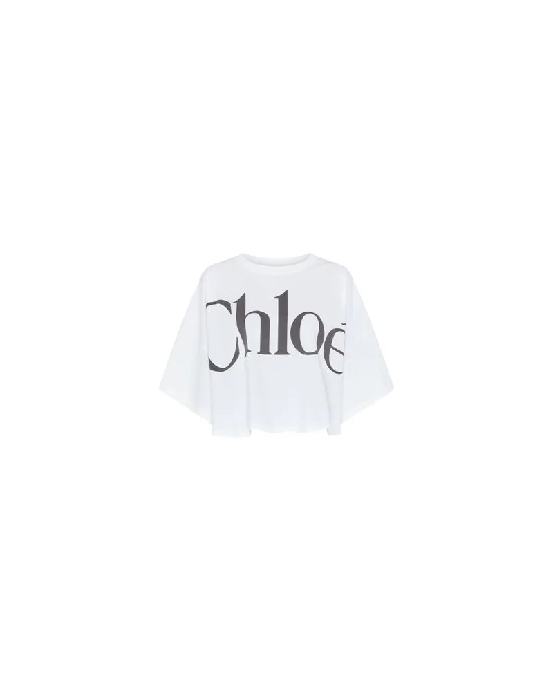 Chloé Bedrucktes Minikleid Babydoll White