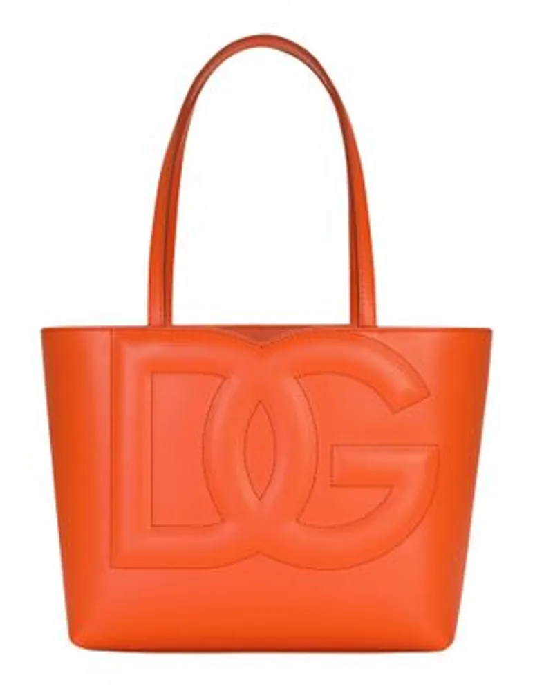 Dolce & Gabbana Kleiner Shopper mit DG-Logo Orange