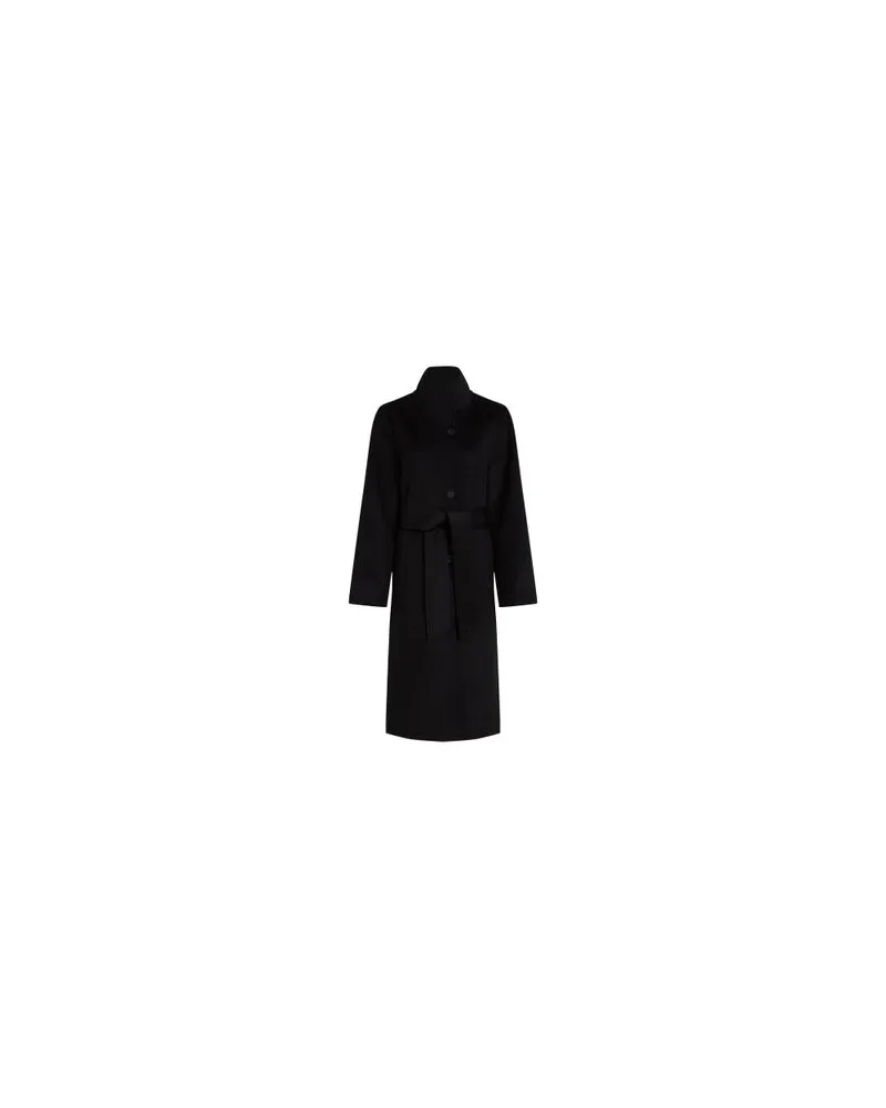 Karl Lagerfeld Weicher doppelseitiger Wollmantel Black