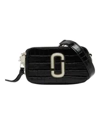 Marc Jacobs The Croc-Embossed Shoulder Snapshot Black