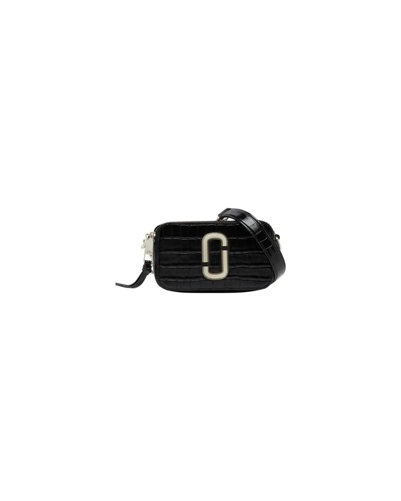 Marc Jacobs The Croc-Embossed Shoulder Snapshot Black