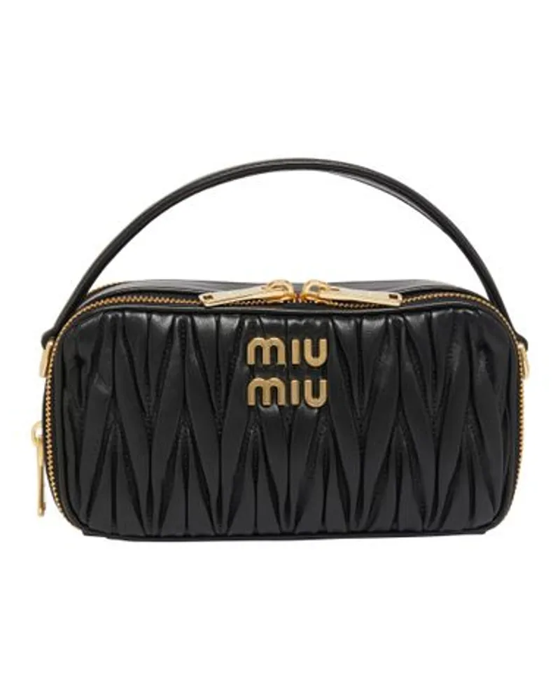 Miu Miu Gesteppte Schultertasche Black