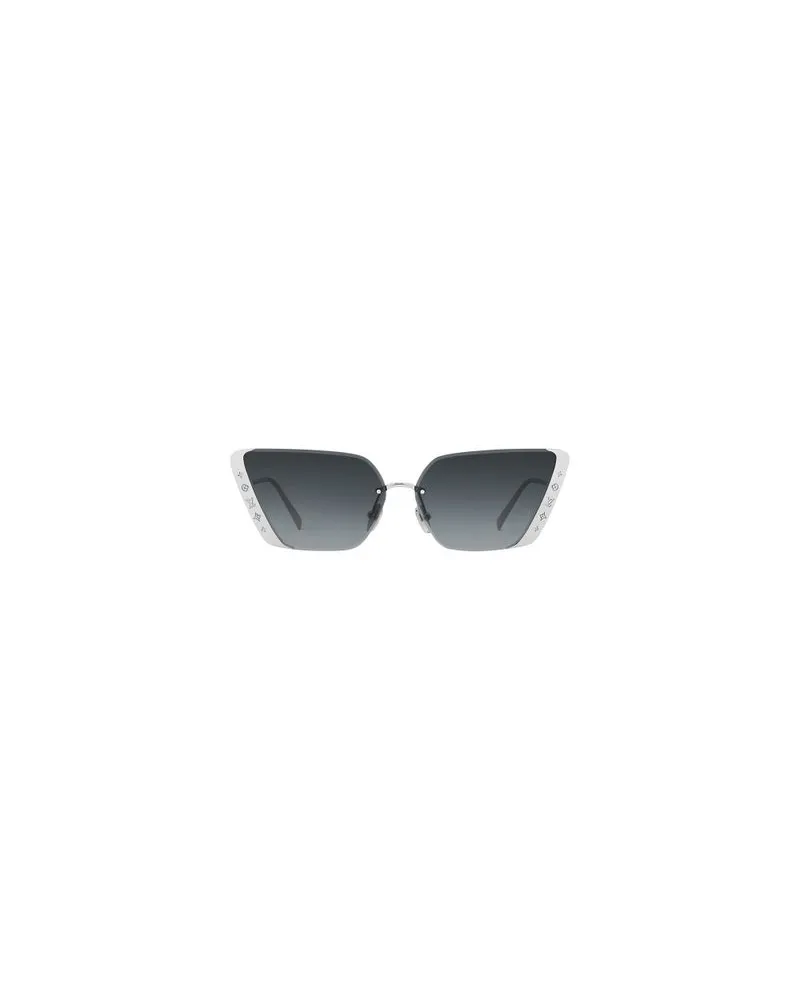 Louis Vuitton LV Moon Metal Cat Eye Sunglasses Silver