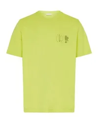 Moncler Kurzarm-T-Shirt mit Logo Yellow