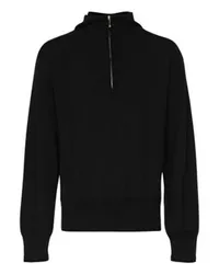 Burberry Pullover mit Reißverschlusskragen Black