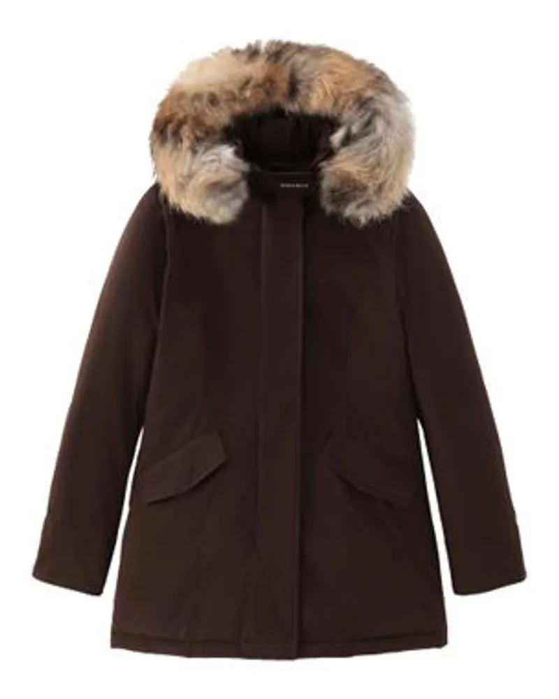 Woolrich Luxuriöser Arctic-Parka mit abnehmbarem Pelz Brown