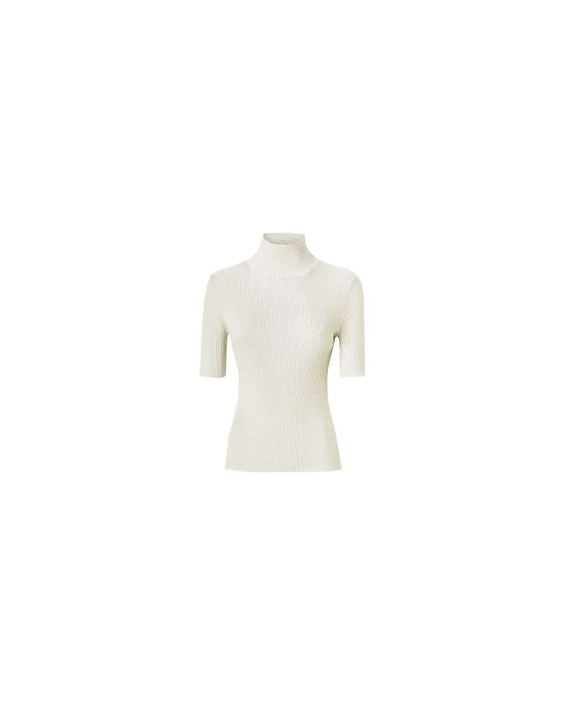 Missoni Kurzarm-Rollkragenpullover White